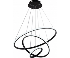 78W LED pakabinamas šviestuvas, 60cm, juodas, 3000K-6000K, dimeriuojamas