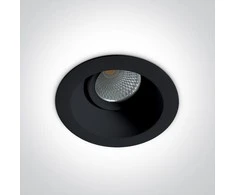 Bikuvalt 7W LED įleidžiamas pakreipiamas šviestuvas, juodas, 3000K, 11107FD/B/W