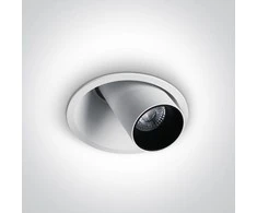 Bikuvalt 6,5W LED įleidžiamas pakreipiamas šviestuvas, baltas, 3000K, 11107C/W/W