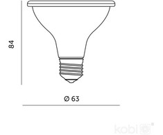 7W LED augalų auginimo lemputė PLANTY, E27, juoda, 1200K