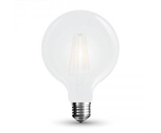 7W LED COG lemputė V-TAC, E27, G125, matiniu paviršiumi, 6400K