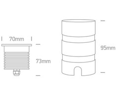 7W LED įleidžiamas į žemę šviestuvas, aliuminio sp., 3000K, 69056B/W