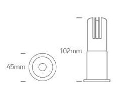 7W LED įleidžiamas šviestuvas, baltas, 3000/3500/4000K, 10107J/W/V
