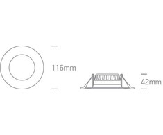 7W LED įleidžiamas šviestuvas, baltas, 3000/4000/5000K, 10107T/W/V