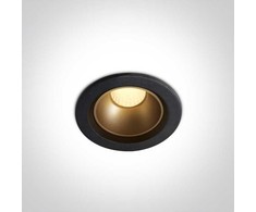 7W LED įleidžiamas šviestuvas, juodas, 3000K, 10107Z/B/W