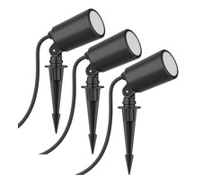 V-tac 7W LED įsmeigiamas šviestuvas, juodas, suderinamas su AMAZON ALEXA ir GOOGLE HOME, 3000-6500K/RGB, 3vnt
