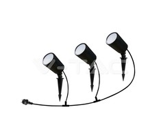 V-tac 7W LED įsmeigiamas šviestuvas, juodas, suderinamas su AMAZON ALEXA ir GOOGLE HOME, 3000-6500K/RGB, 3vnt