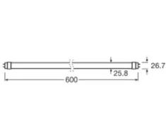 Ledvance 7W LED lempa, G13, baltos matinės sp., 3000K