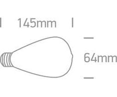 7W LED lemputė, dimeriuojama, E27, 2200K, 9G04RAD/A/E