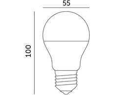 7W LED lemputė GS, E27, balta, 3000K, 240°