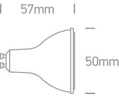 7W LED lemputė, GU10, 3000K, 7307BG/W