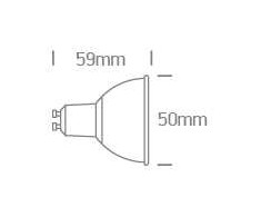 7W LED lemputė, GU10, 60°, balta, 2700/3000/4000K, 7307G/V