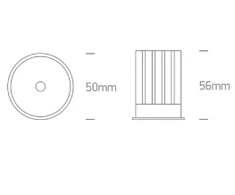 7W LED modulis, 3000K, IP65, dimeriuojamas, 7307M/W