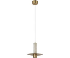 7W LED pakabinamas šviestuvas, baltos/žalvario sp., 3000K, dimeriuojamas, 2549