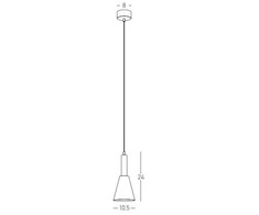 7W LED pakabinamas šviestuvas, juodas, 3000K, 22179