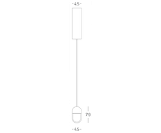 7W LED pakabinamas šviestuvas, juodas, 3000K, 24°, 25140