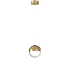 7W LED pakabinamas šviestuvas ZIREA, aukso sp./skaidrus, 3000K, 4329801