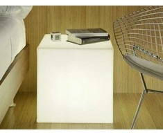 New Garden 7W LED pastatomas lauko šviestuvas - stalas CUBY 32, E27, A60, baltas, 6000/6500K, IP65, parduodamas su lempute