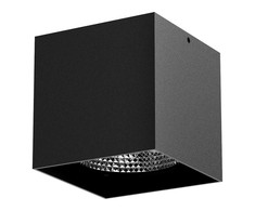 7W LED paviršinis fasado šviestuvas CEILING SQUARE, juodas, 4000K, 15°, IP65