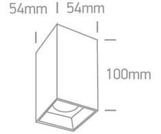 Lubinis šviestuvas 7W LED paviršinis šviestuvas, baltas, 3000K, dimeriuojamas, 12107B/W/W