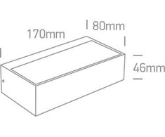 7W LED sieninis šviestuvas, antracito sp., 3000K, 67392/AN/W