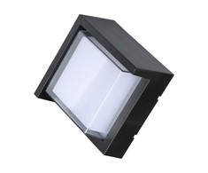 V-tac 7W LED sieninis šviestuvas, juodas, 3000K, IP65