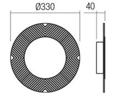 7W LED sieninis šviestuvas TATOO, juodu korpusu, 3000K, 33cm, 01-2687
