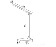 7W LED stalo šviestuvas NOBLITE, juodas, 3000-6000K, dimeriuojamas
