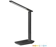 Bikuvalt 7W LED stalo šviestuvas NOBLITE N, juodas, 3000/4000/6500K, dimeriuojamas