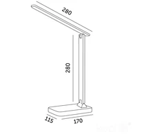 7W LED stalo šviestuvas NOBLITE N, rudas, 3000/4000/6500K, dimeriuojamas