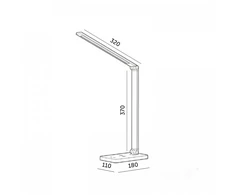7W LED stalo šviestuvas NOBLITE Q, juodas, 3000-6500K, dimeriuojamas