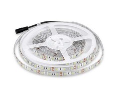 V-tac 7W/m LED juosta, 60LED/m, IP65, RGB, 5m ritė. Komplektuojama su 60W maitinimo šaltiniu ir LED valdikliu.