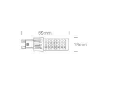 7W SMD LED lemputė, G9, 4000K, 7107ALG/C