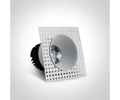 6,5W LED užglaistomas šviestuvas, baltas, 3000K, 10107BT/W/W