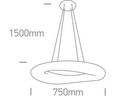 80W LED pakabinamas šviestuvas, baltas, 3000K, 63110C/W