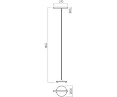 8,3W LED pastatomas šviestuvas PRAXI, matinės juodos sp., 2700K, dimeriuojamas, 01-4269