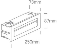 8,5W LED įleidžiamas sieninis lauko šviestuvas, baltas, 3000K, 68066/W/W