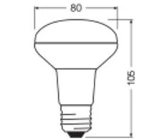 Osram 8,5W LED lemputė, E27, 2700K