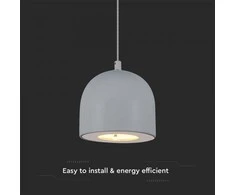 V-tac 8,5W LED pakabinamas šviestuvas, pilkas, 3000K