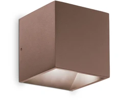 Sieninis šviestuvas Ideal Lux 8,5W LED sieninis fasado šviestuvas RUBIK, kavos sp., 3000K, IP54, 326627