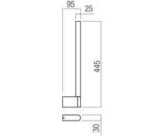Bikuva.lt 8,5W LED sieninis šviestuvas CITYLINE, nikelio sp., 2700K, dimeriuojamas, IP54, 01-4240