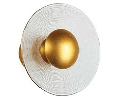 Bikuvalt 8,6W LED sieninis šviestuvas GLAMOUR, skaidrus/aukso sp., 2800K, 4241100