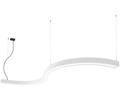 88W LED pakabinamas šviestuvas SEMI S, baltas, 3000K, 3000mm, 3921-0030-3-W-N