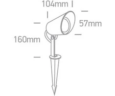 8W LED įsmeigiamas sodo šviestuvas, juodas, 3000K, 67458/B/W