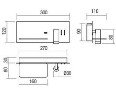 8W + 3W LED sieninis šviestuvas BROOK, juodas, 3000K, šviesos kampas 120°, skaitymo šviestuvėlio - 20°, su USB, 01-2985