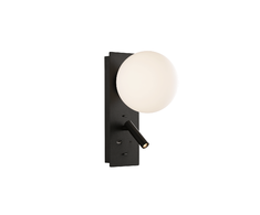 8W + 3W LED sieninis šviestuvas KIN, juodos/baltos sp., 2700K, su USB ir USB C jungtimis, A8169291N