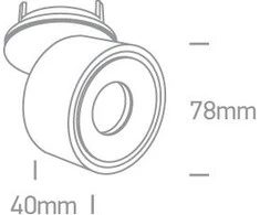 8W LED įleidžiamas pakreipiamas šviestuvas, baltas, 3000K, 11108LA/W/W