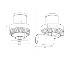 8W LED užglaistomas šviestuvas MARTOREL, baltas, 3000K