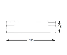 8W INSIGHT PLX šviestuvas į magnetines sistemas, 3000K, juodas, 205mm