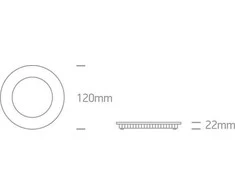 8W LED įleidžiama panelė, balta, 3000K, 10108FA/W/W